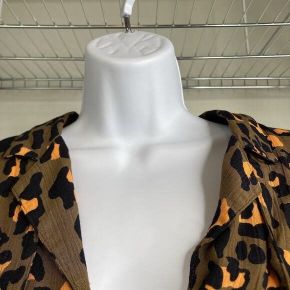 Vintage Componix Women's Cheetah Button Up Blouse Size 6 Mob Wife 80’s Glam Vibe - Picture 6 of 9
